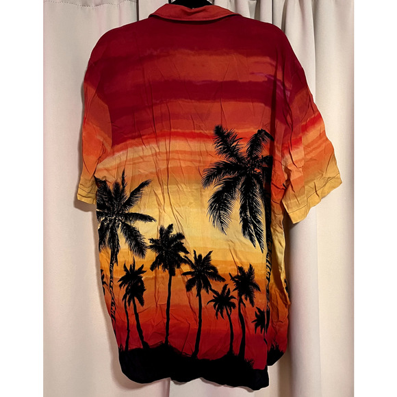 HUGO by Hugo Boss Ellino Men's Relaxed-Fit Sunset-Print Shirt Sz L - Picture 5 of 5